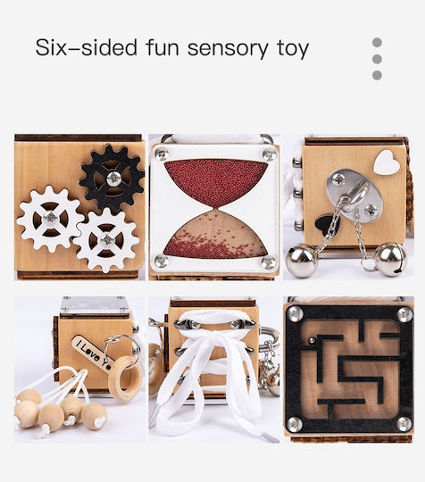 Fidget Cube Ξύλινο Πολύχρωμο