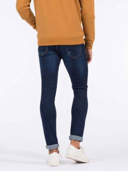 Men's Jeans Pants Elastic with Super Slim Fit Blue