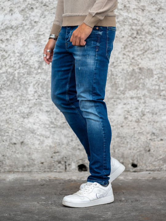 Yolofashion Pantaloni de Bărbați din Jean Albastru