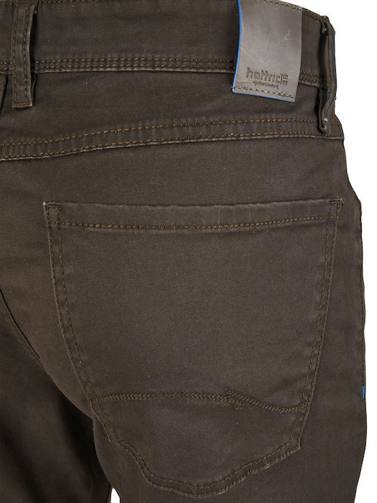 Men's Jeans Pants Elastic with Regular Fit Coffee