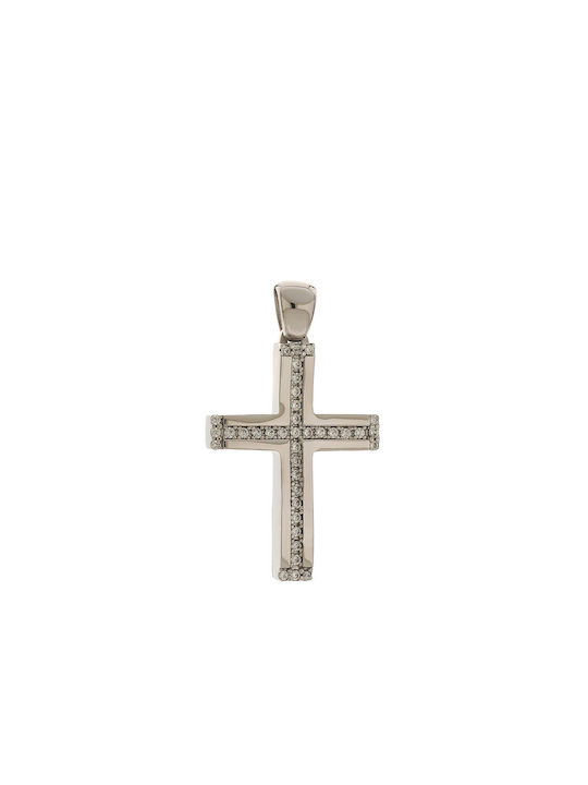 Damenkreuz LadyQ aus 14K (585) Weißgold mit Signiti Star 431410