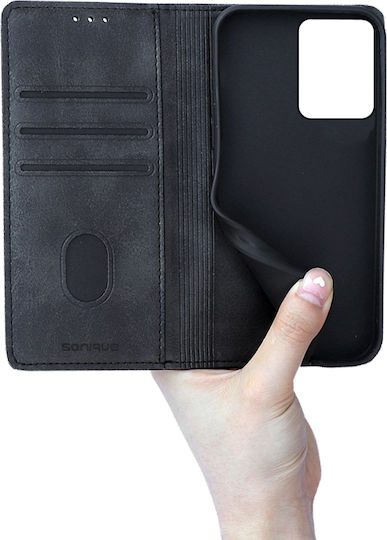 Sonique Book Δερματίνης Μαύρο (Xiaomi Redmi Note 12 Pro 5G / Poco X5 Pro 5G)