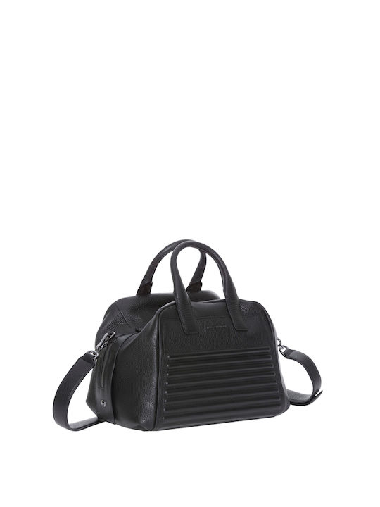 Mandarina Duck Leather Women's Bag Tote Hand Black