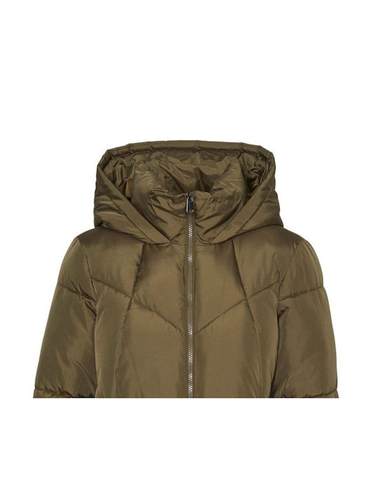 Vero Moda Women's Short Puffer Jacket for Winter Brown