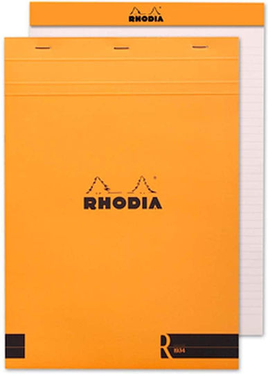 Rhodia Block Μπλοκ Σημειώσεων Α4 70 Φύλλων Ριγέ Πορτοκαλί