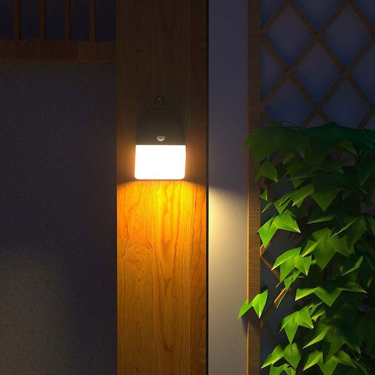 V-TAC Grădină Led Montat pe perete Lampă Solară 2W 200lm Alb Natural 4000K cu Senzor de Mișcare IP65 13.89bucx6.85bucx10.69buccm