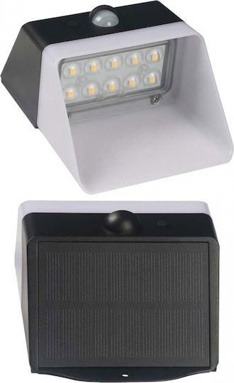 V-TAC Grădină Led Montat pe perete Lampă Solară 2W 200lm Alb Natural 4000K cu Senzor de Mișcare IP65 13.89bucx6.85bucx10.69buccm