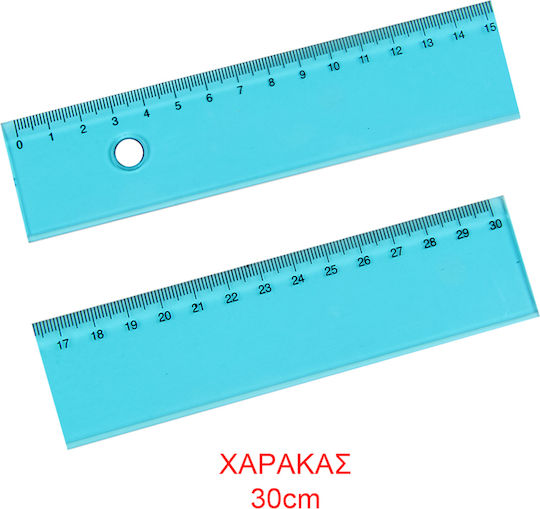 Tpster Χάρακας 30cm Γαλάζιο