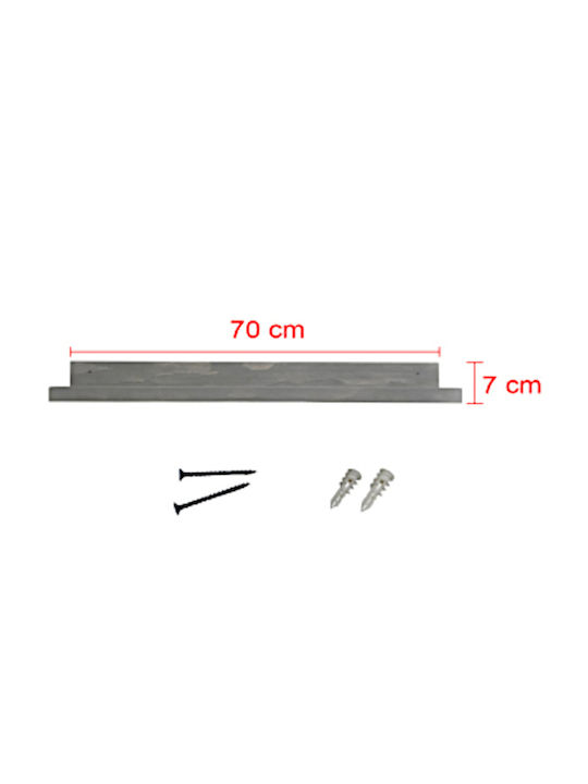Raft Perete Amida Gri 70x10x7cm