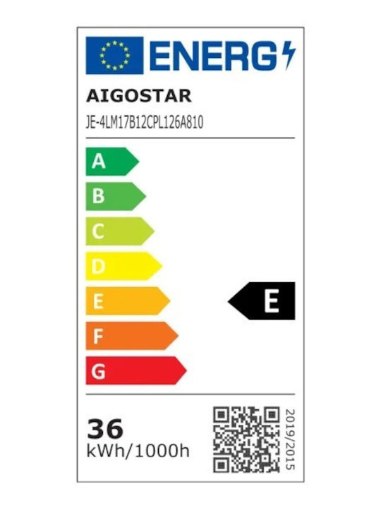Aigostar Rectangular Recessed LED Panel 40W with Natural White Light 120x30cm