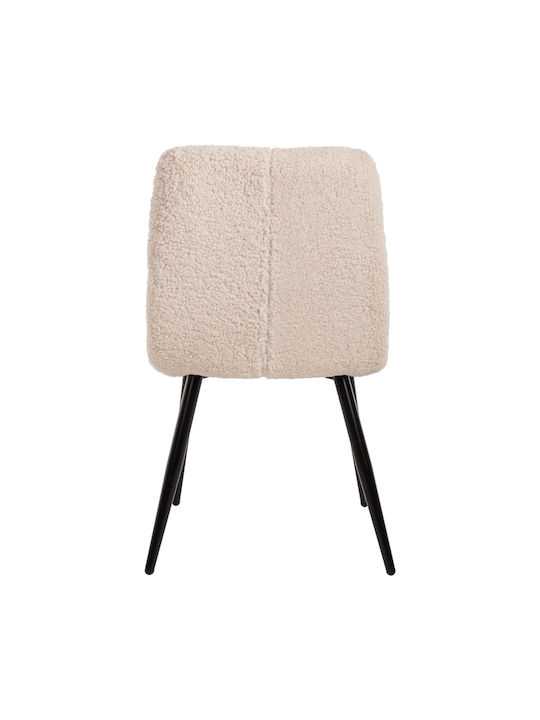 Shelly Dining Room Fabric Chair White 48x64x87cm 2pcs