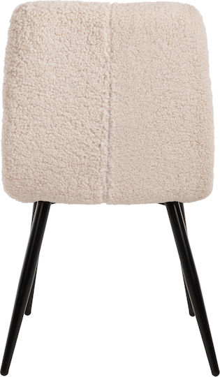 Shelly Dining Room Fabric Chair White 48x64x87cm 2pcs