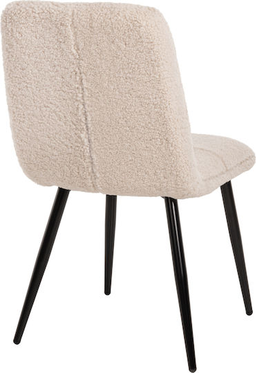 Shelly Dining Room Fabric Chair White 48x64x87cm 2pcs