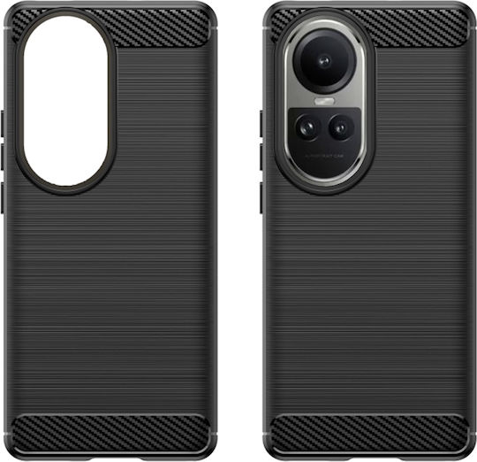 Techsuit Carbon Back Cover Σιλικόνης Μαύρο (Oppo Reno10)