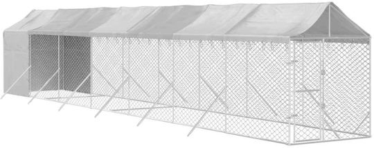 vidaXL Park Dog made of Metal in Silver Color 200 x x 250cm