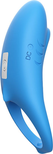 Kinksters Vibrating Cock Ring Schwanz Silikon Blau