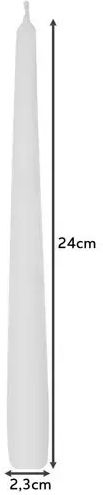 Iso Trade Lumânare Decorativă Conic Albă 24.5cm 40 Bucăți