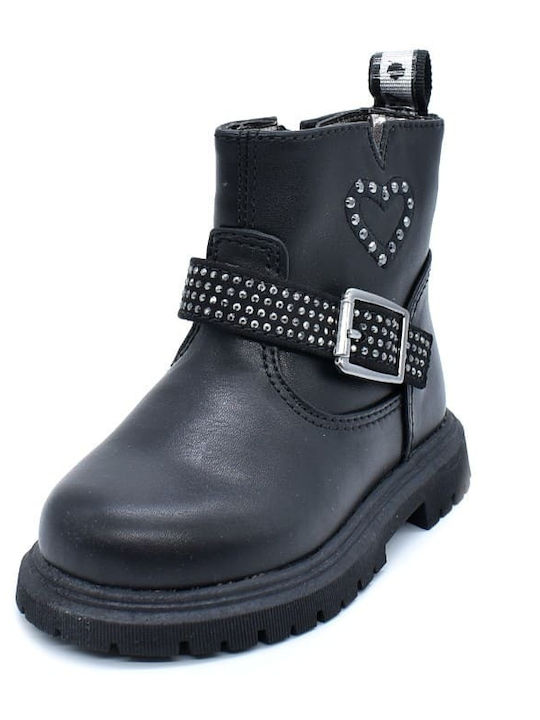 Kids Boots with Zipper Black
