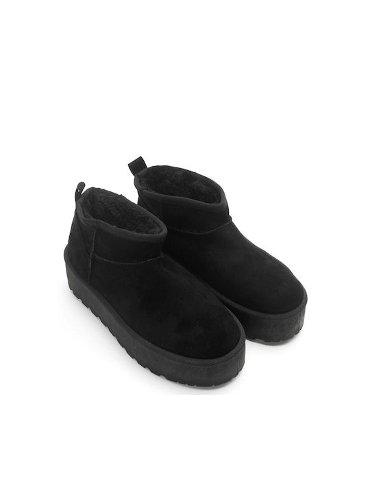 Plato Women's Boots with Fur Black