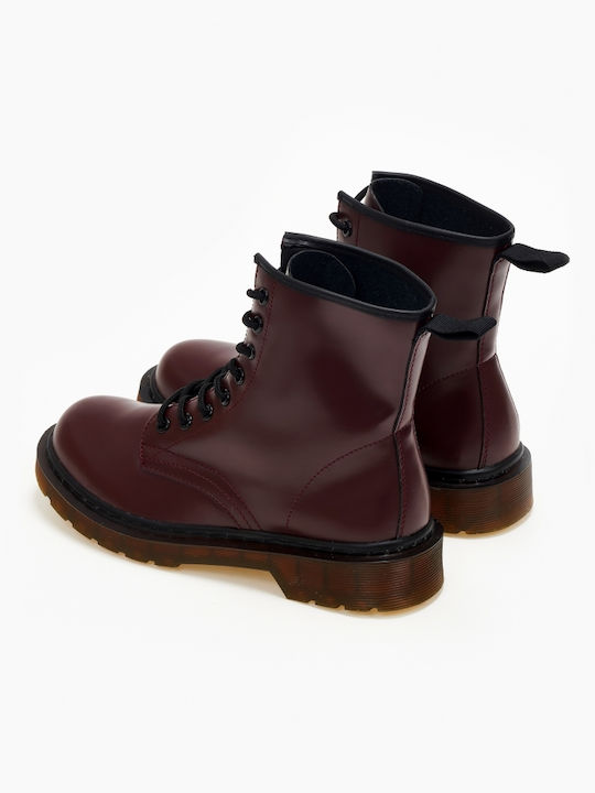 Issue Fashion Women's Combat Boots Burgundy