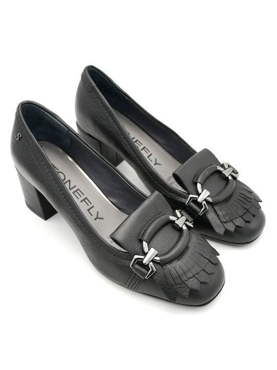 Stonefly Leather Black Heels