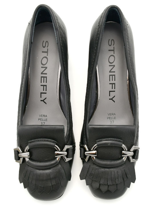 Leather Black Heels