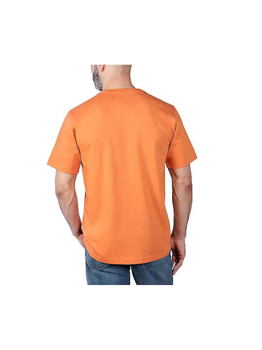 Carhartt Ανδρικό T-shirt Κοντομάνικο Πορτοκαλί