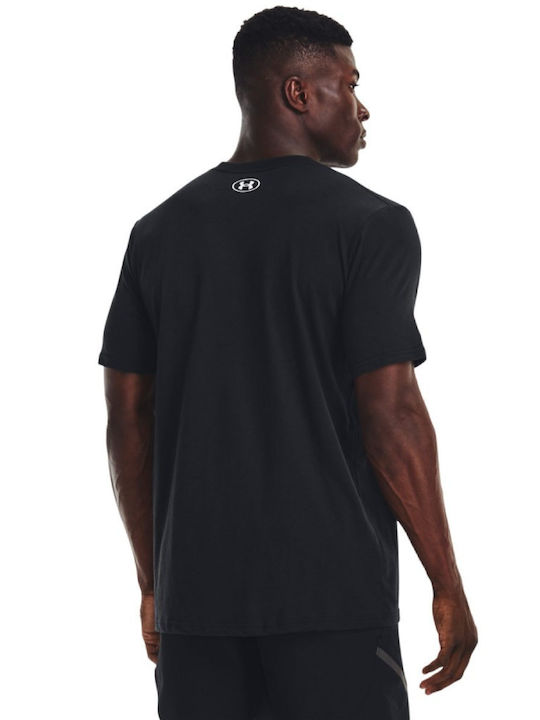 Under Armour Ανδρικό Αθλητικό T-shirt Κοντομάνικο Μαύρο