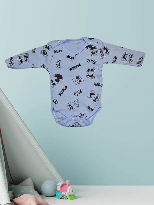 Nayinom Set Baby Unterwäsche Strampler mit Hose Hellblau