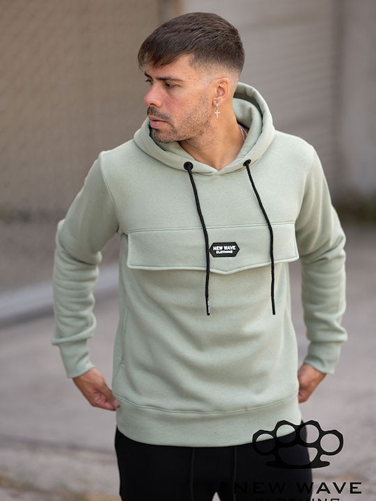 New Wave Herren Sweatshirt mit Kapuze Grün