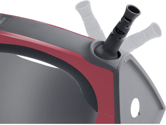 Singer Dampfbügeleisen 1700W mit Edelstahlsohle und kontinuierlicher Dampfabgabe 17g/min Red/Gray