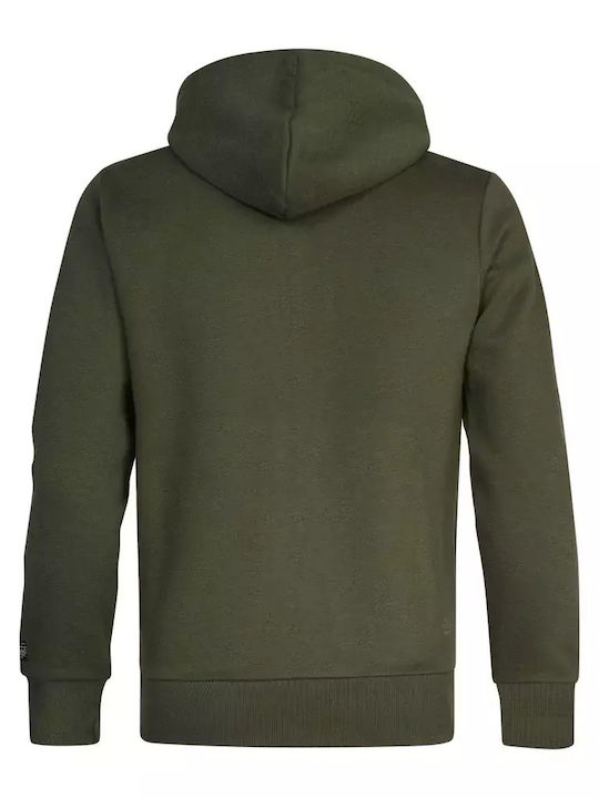 Petrol Industries Herren Sweatshirt Jacke mit Kapuze Khaki