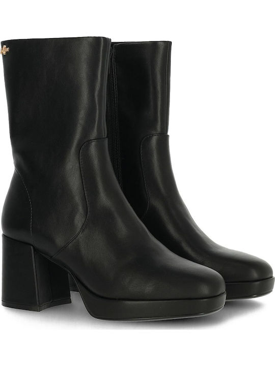 Kiwi Women's Ankle Boots with Medium Heel Black