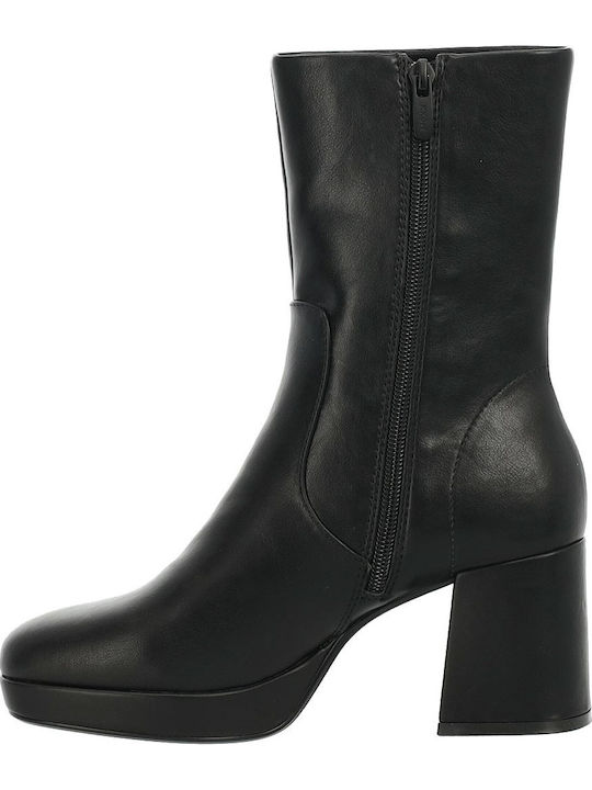 Kiwi Women's Ankle Boots with Medium Heel Black