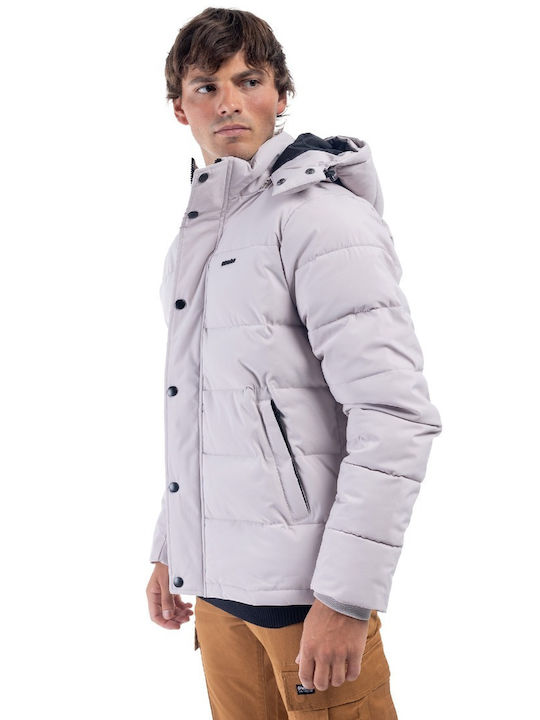 District75 Men's Winter Puffer Jacket Beige