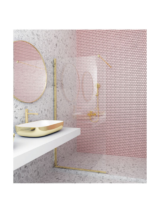 Orabella Serena Shower Screen for Shower with Sliding Door 60x185cm Clear Glass Oro