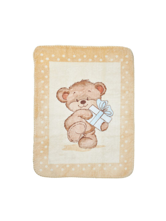 Das Home Blanket Cot Velvet Brown Brown, Beige 110x140cm