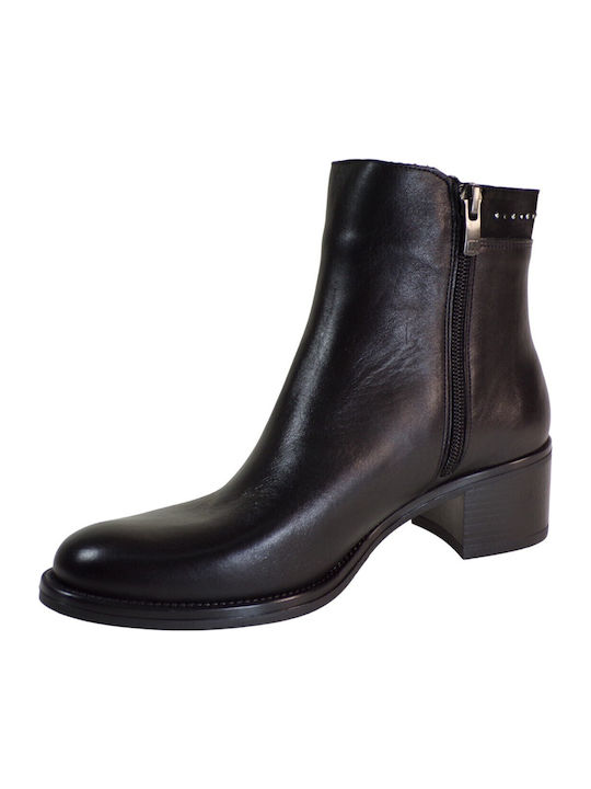 Leather Women's Ankle Boots Black