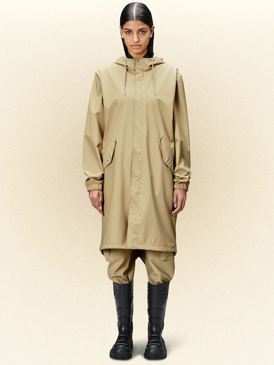 Fishtail Winter Jacket Parka Waterproof and Windproof Beige