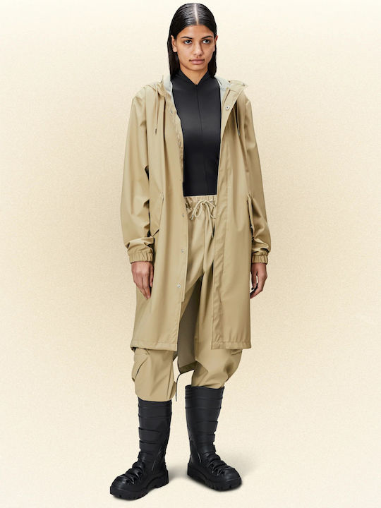Fishtail Winter Jacket Parka Waterproof and Windproof Beige
