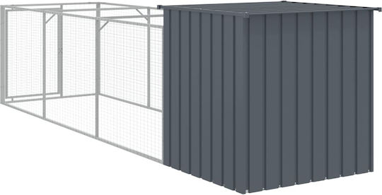 vidaXL Hundehaus Groß Metallisch Außenbereich Gray 110xx110cm