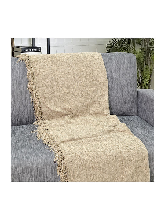 Lino Home Three-Seater Sofa Throw Referee 180x300cm Beige