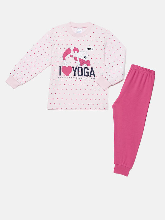 Eleten Pijama copii din bumbac Fuchsia