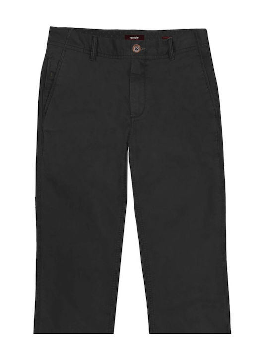 Double Men's Trousers Chino Black