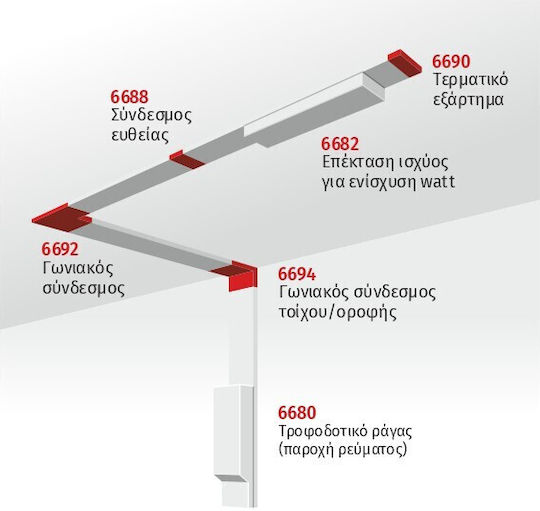 Spot Light Релсов Съединител за Спот Бял 6692