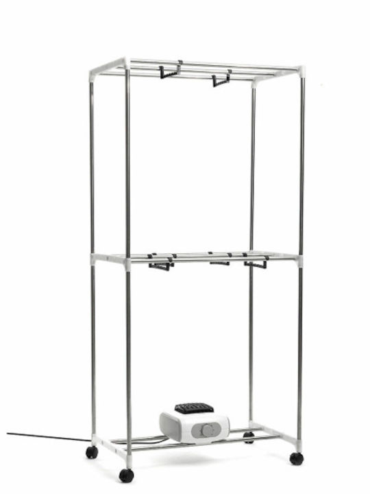InnovaGoods Dupledry Klappbare Elektrische Boden-Kleiderständer aus Rostfreiem Stahl 1000W 70x150cm