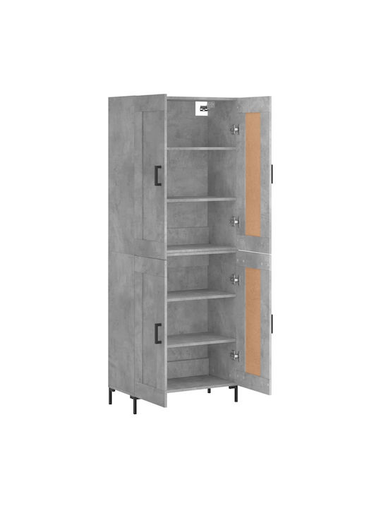 Kleiderschrank Büro Grey 69.5x34x180cm