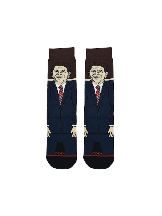 Cool Ronald Reagan 360 Men's Socks Blue