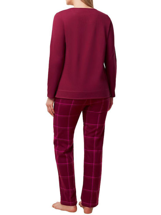 Triumph Winter Damen Pyjama-Set Rot Pk