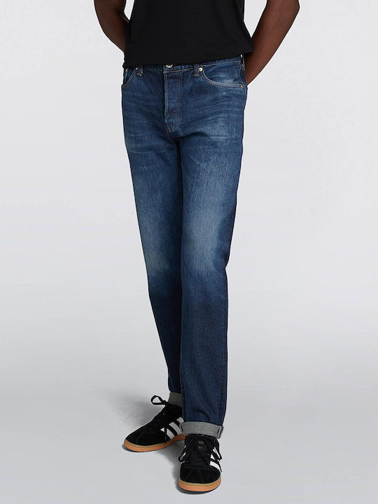 Made In Japan Men's Jeans Pants with Slim Tapered Fit Blue